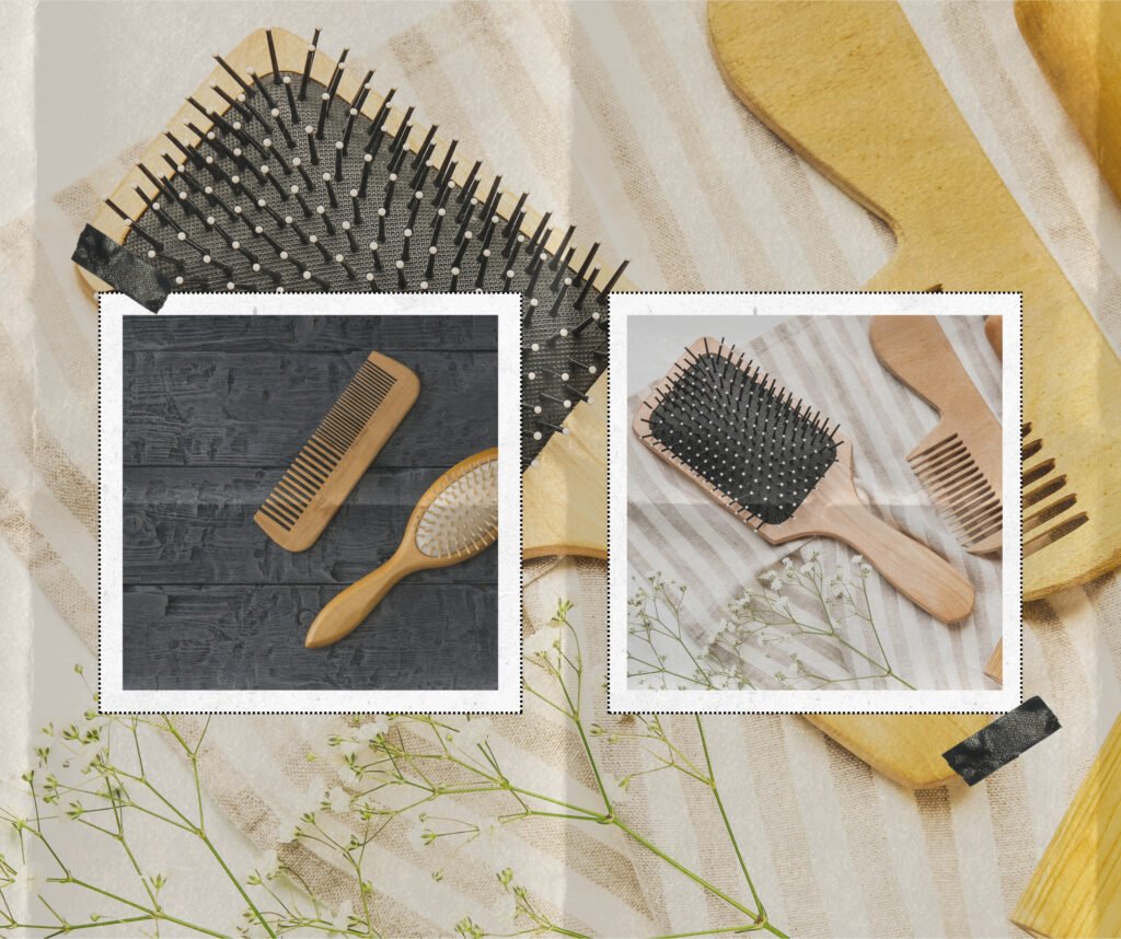 USE WOODEN COMB: